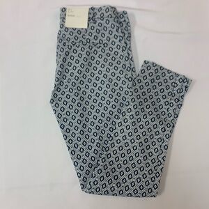H&M Blue and White Patterned Pants